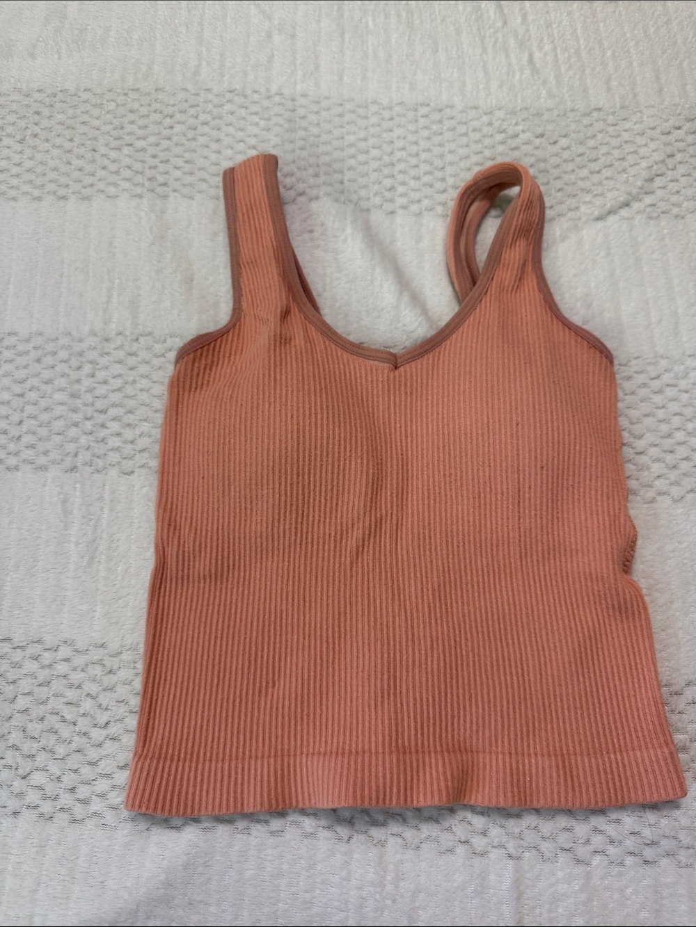 Altar'd State Ribbed Tank Top in Dusty Peach